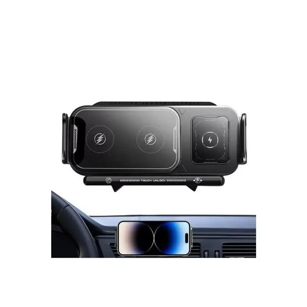Z1 Folding Rotating Car Phone Mount Wireless Charger Dashboard Holder